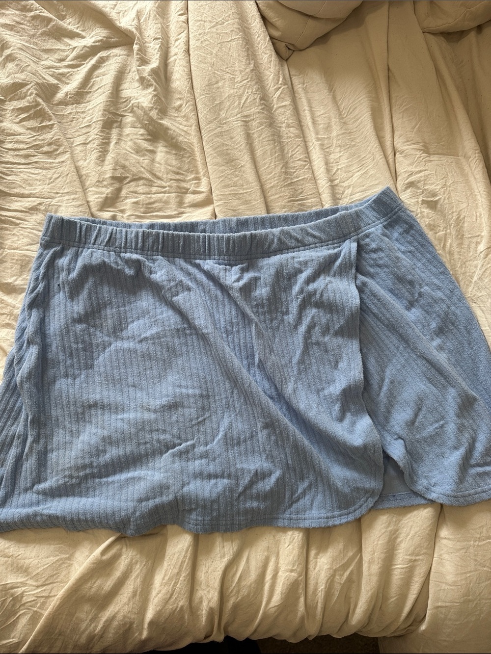 Abercrombie & Fitch Sky Blue Ribbed Swim Skirt